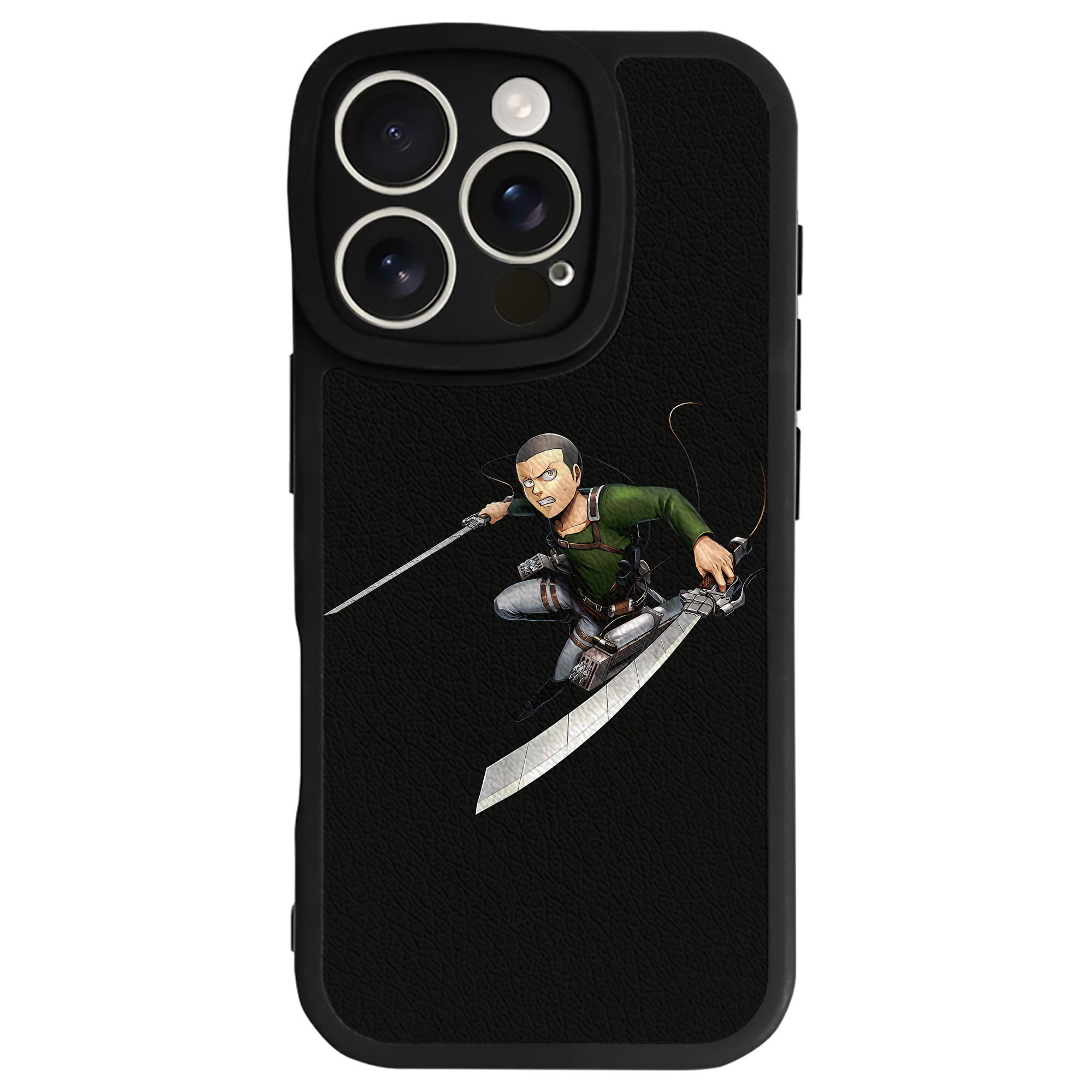 （画像用） 進撃の巨人 コニー·スプリンガー Attack on Titan Connie Springer 【iPhone 16シリーズ対応】シリコンスマホケース（レザー調） 材質：シリコン